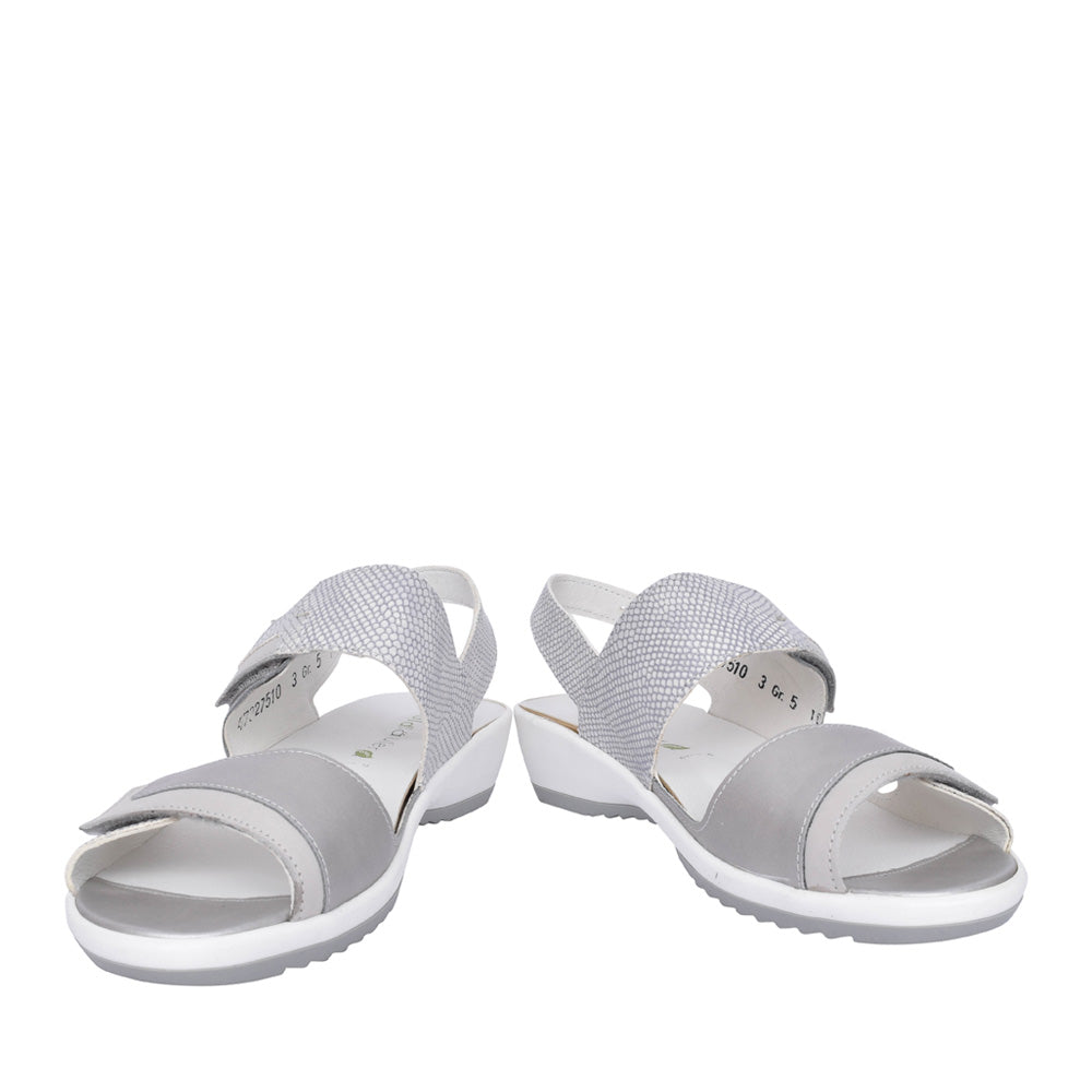 Ladies 225017 Ginger G-fit Velcro Sandal In Silver