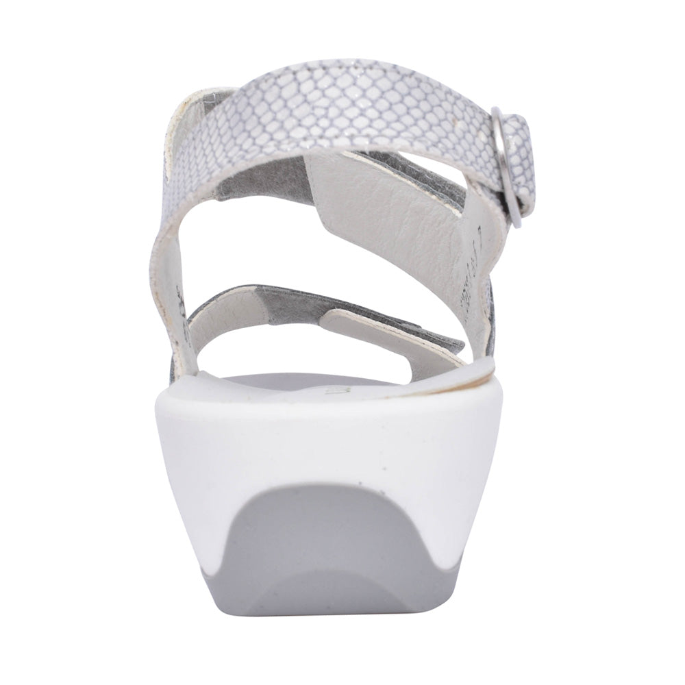 Ladies 225017 Ginger G-fit Velcro Sandal In Silver