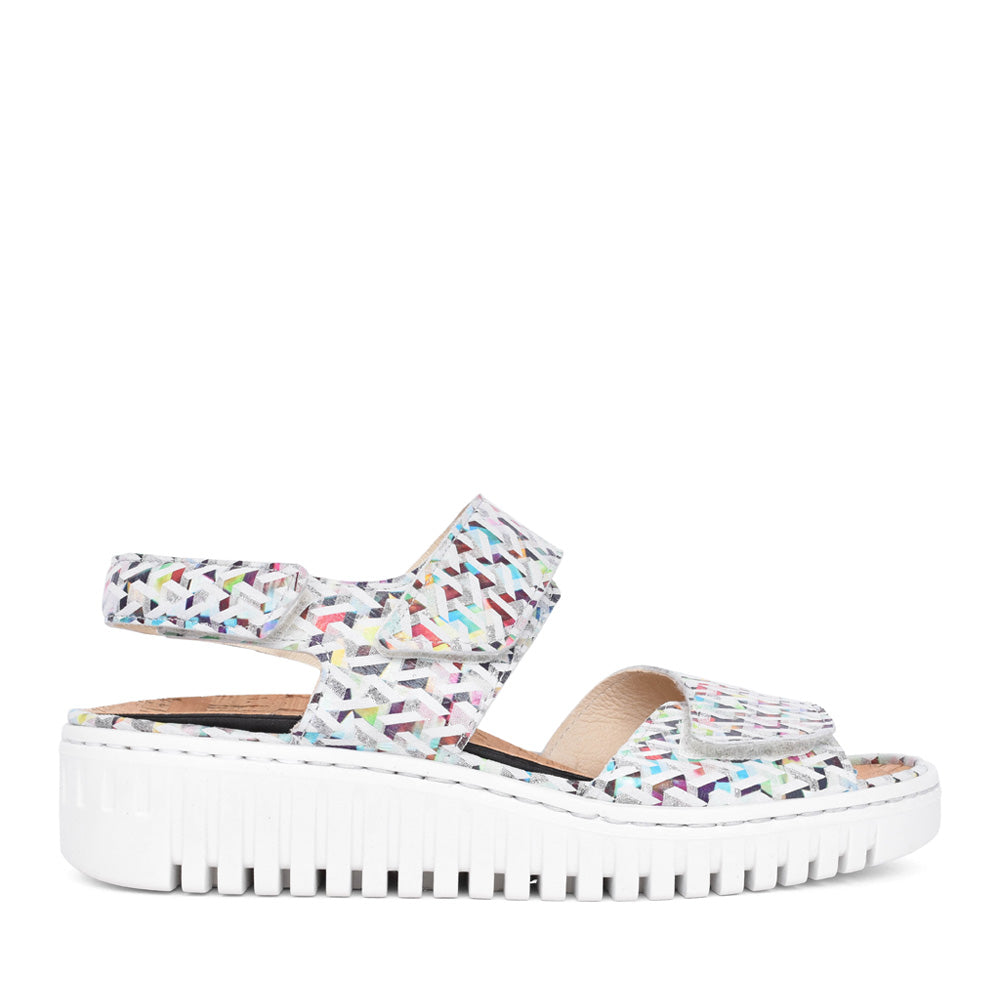 Ladies 955001 H-willow H-fit Velcro Sandal In Multi-colour