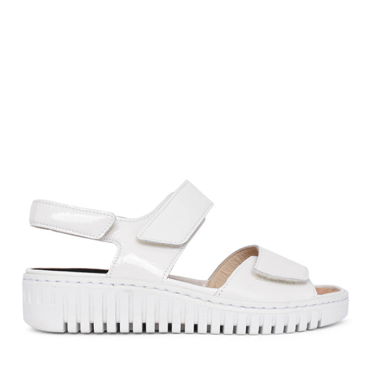 Ladies 955001 H-willow H-fit Velcro Sandal In Off White