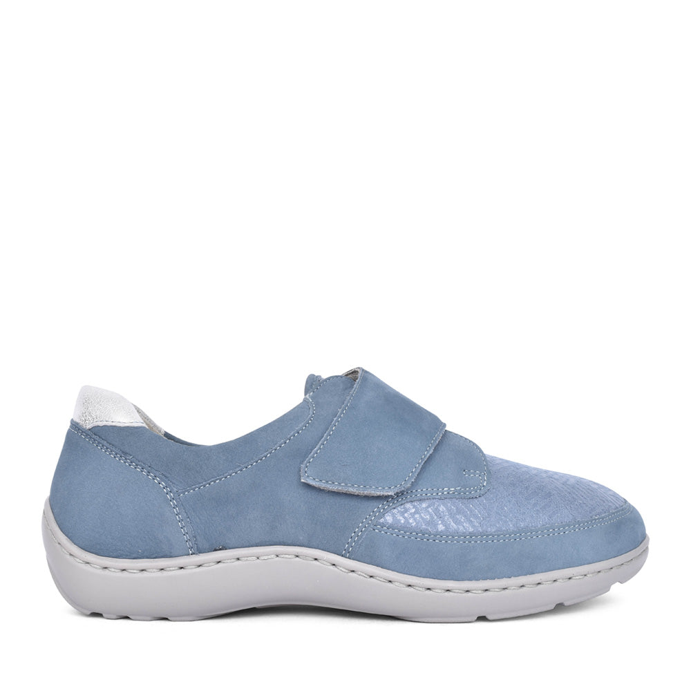 Ladies 496h31 Henni H-fit Velcro Shoe In Denim