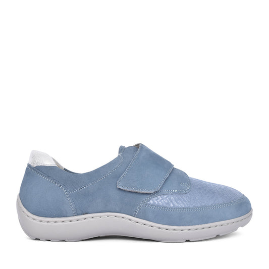 Ladies 496h31 Henni H-fit Velcro Shoe In Denim