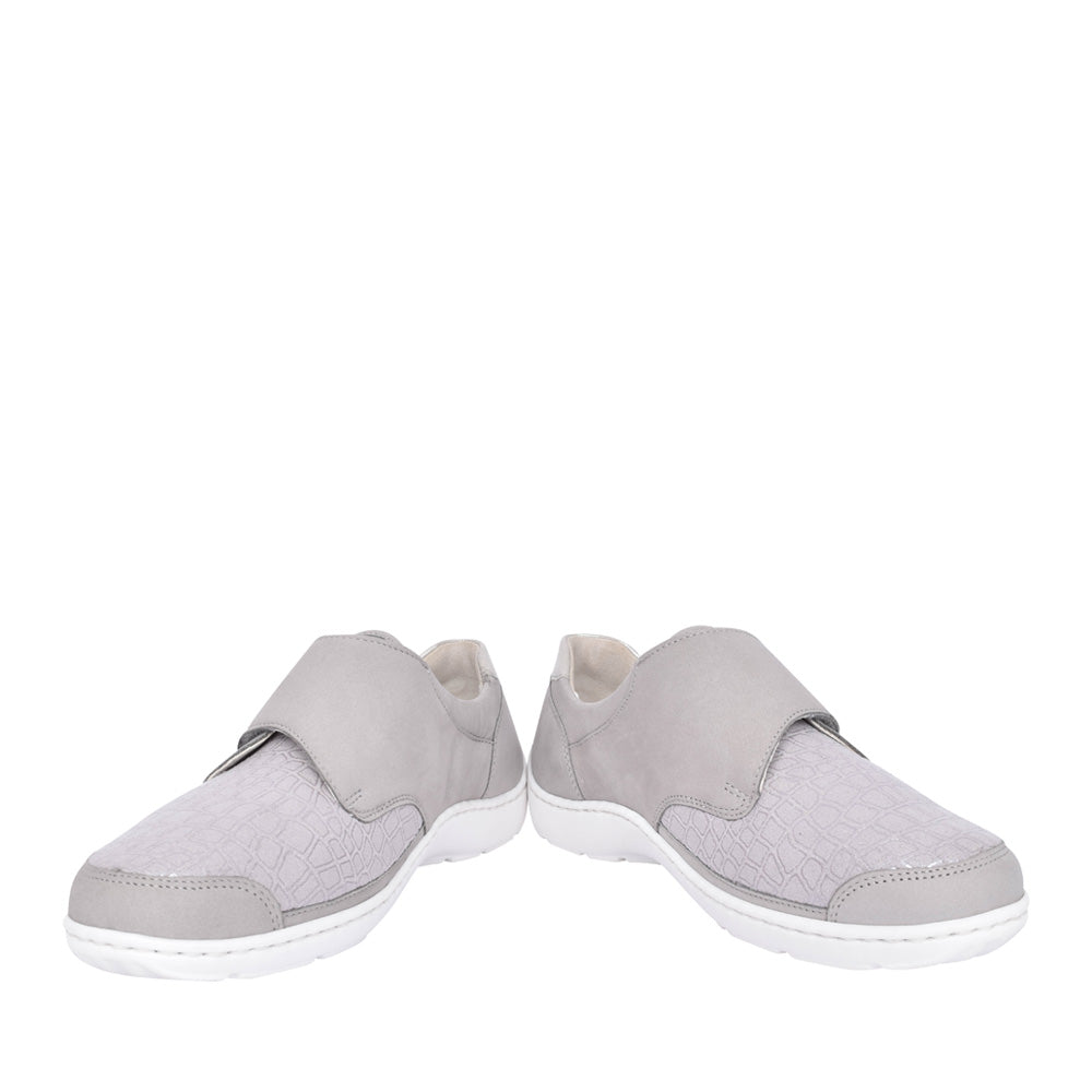 Ladies 496h31 Henni H-fit Velcro Shoe In Silver