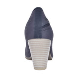 Ladies 5-22404 Medium Heel Court Shoe In Navy