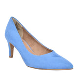 Ladies 5-22411 Medium Heel Court Shoe In Blue