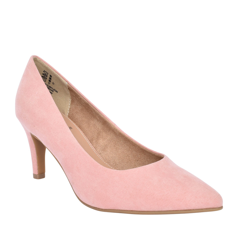 Ladies 5-22411 Medium Heel Court Shoe In Rose
