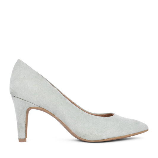 Ladies 5-22411 Medium Heel Court Shoe In Mint