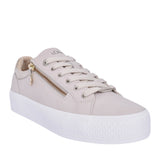 Ladies 5-23600 Laced Trainer In Beige