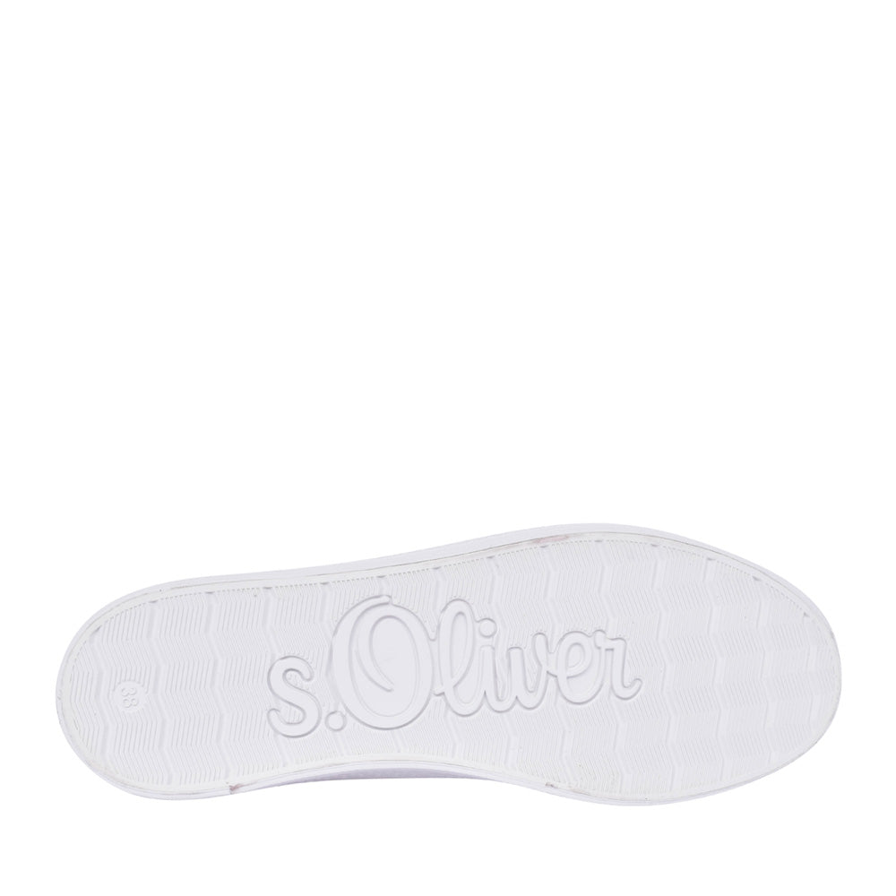 Ladies 5-23600 Laced Trainer In Beige