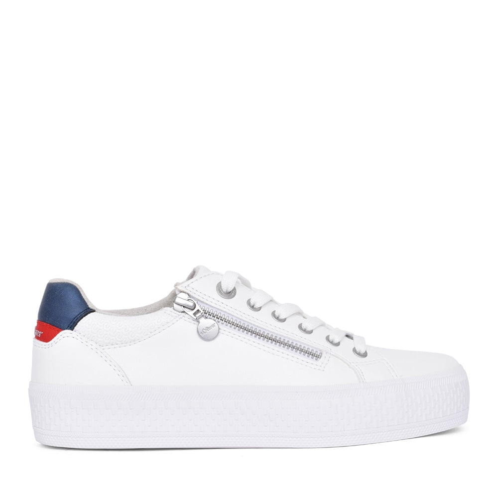 Ladies 5-23600 Laced Trainer In White