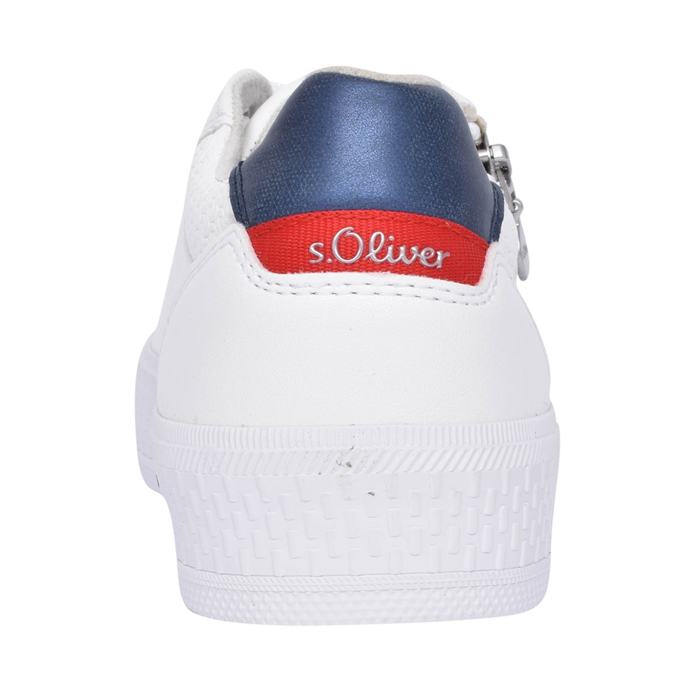 Ladies 5-23600 Laced Trainer In White
