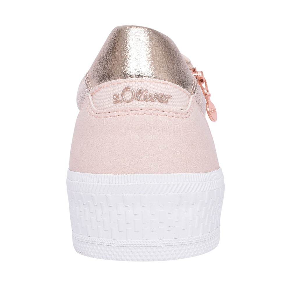 Ladies 5-23600 Laced Trainer In Rose