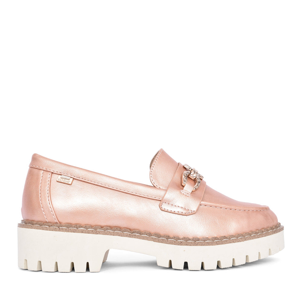 Ladies 5-24702 Loafer In Rose