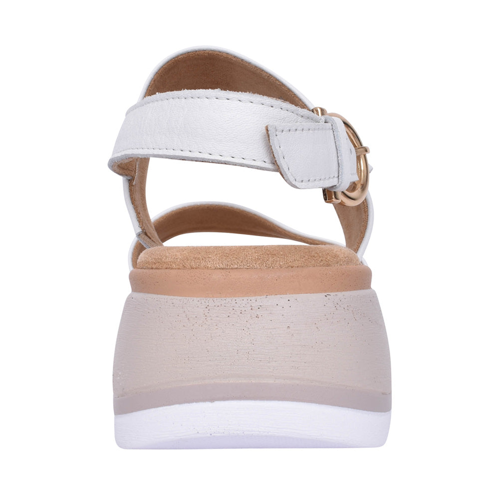 Ladies 5-28700 Low Heel Sandal In White