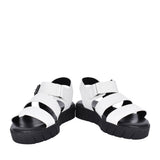 Ladies 5-28710 Low Heel Sandal In White