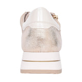 Ladies 8-23763 Laced Trainer In Beige