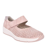 Ladies 8-24664 Velcro Shoe In Rose