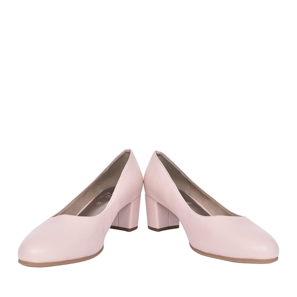 Ladies 8-22475 Low Heel Court Shoe In Pink
