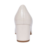 Ladies 8-22475 Low Heel Court Shoe In Ivory