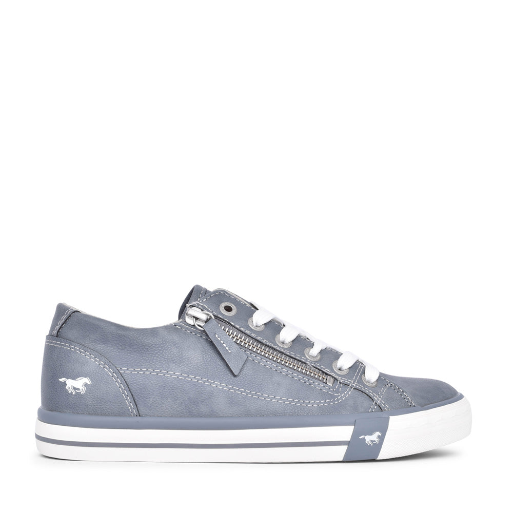 Ladies 1146316 Laced Trainer In Denim