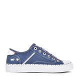Ladies 1376402 Laced Trainer In Blue