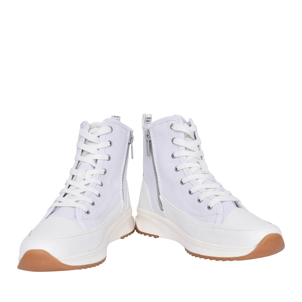 Ladies 1458501 Laced Ankle Boot In White