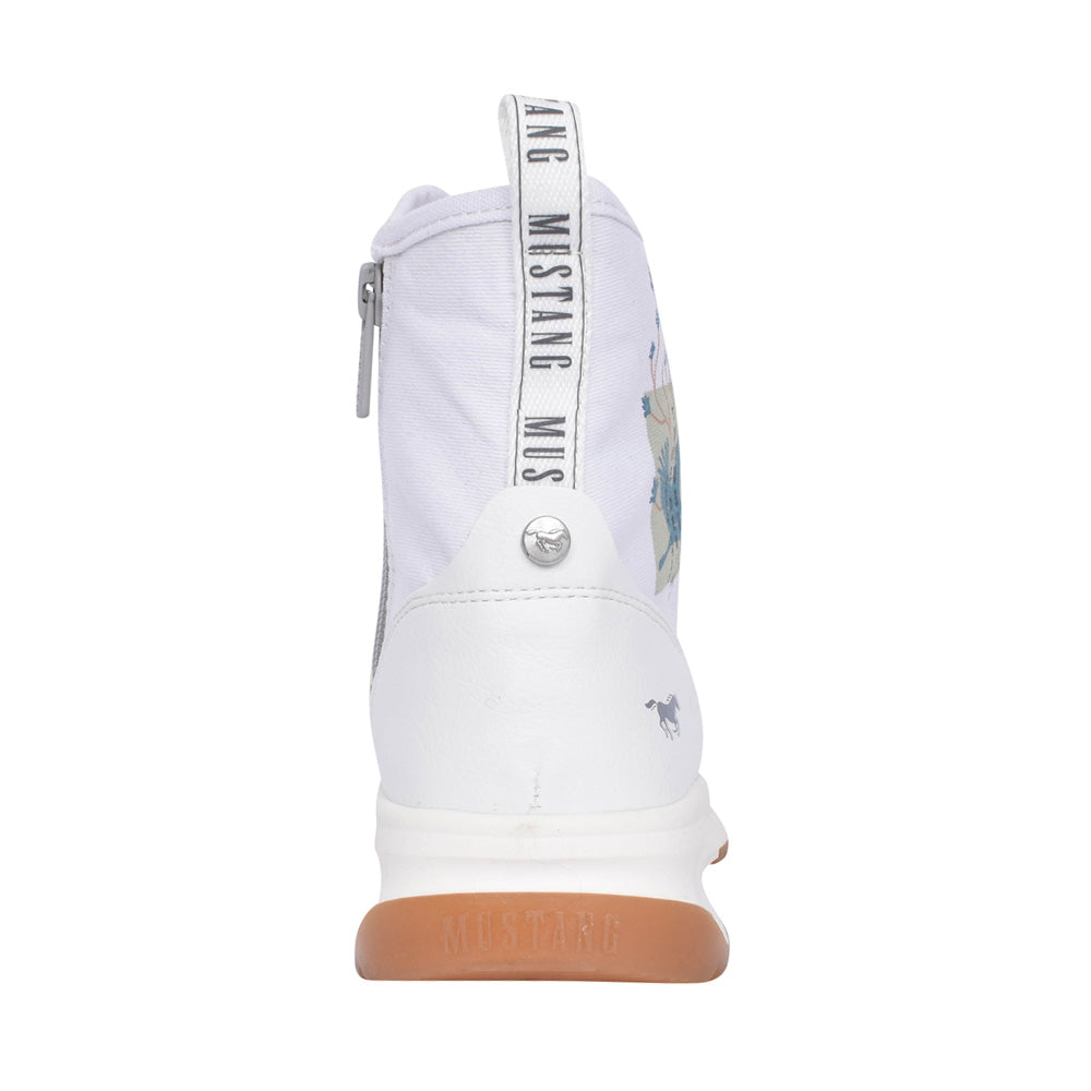 Ladies 1458501 Laced Ankle Boot In White
