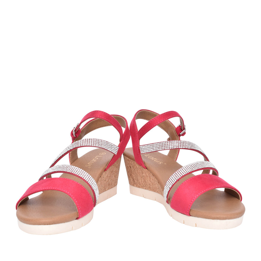 Ladies Goldie Ulp275 Wedge Sandal In Pink