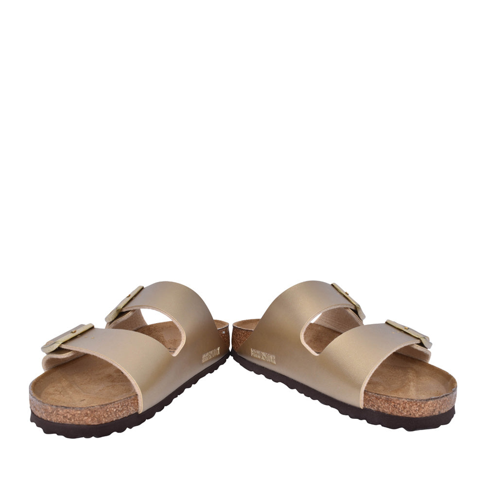 Ladies 1016111 Arizona Double Strap Mule In Gold