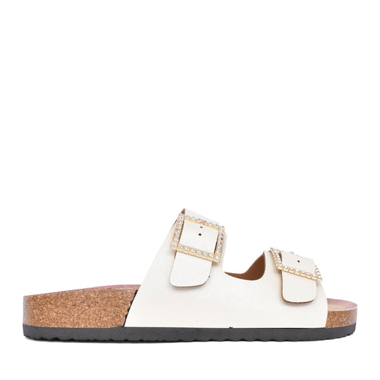 Ladies Forty Nine Double Strap Mule In Ivory