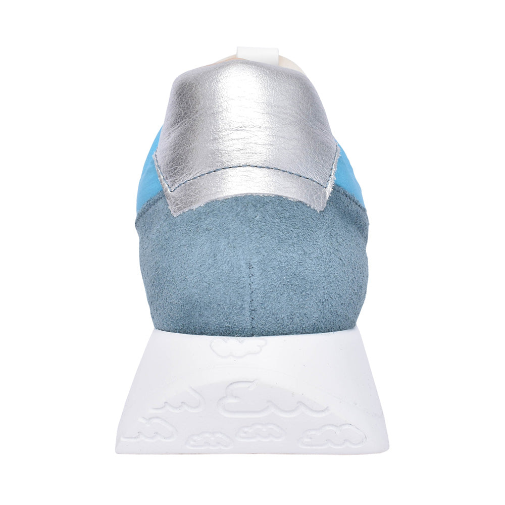 Ladies A-2422-t Laced Trainer In Blue