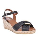Ladies 2136 Tibet Wedge Sandal In Black