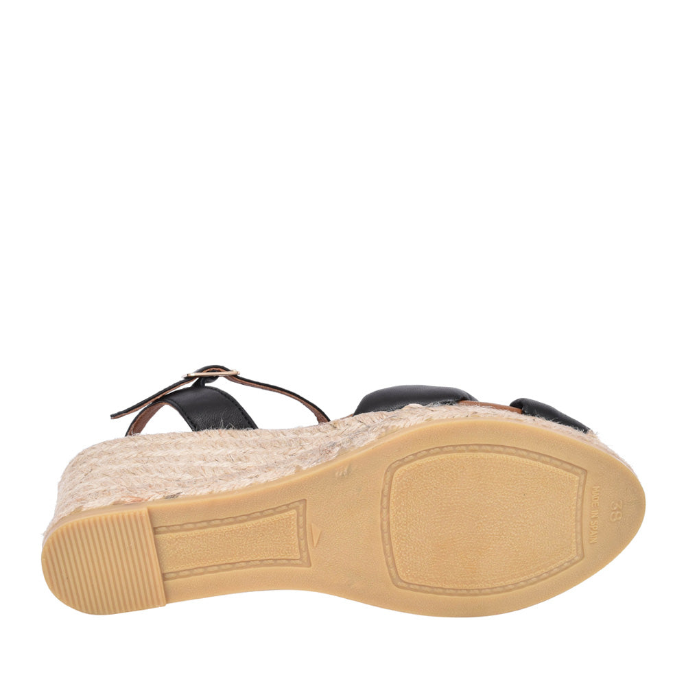 Ladies 2136 Tibet Wedge Sandal In Black