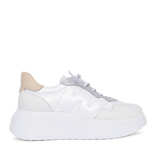 Ladies A-3602 Platform Trainer In White