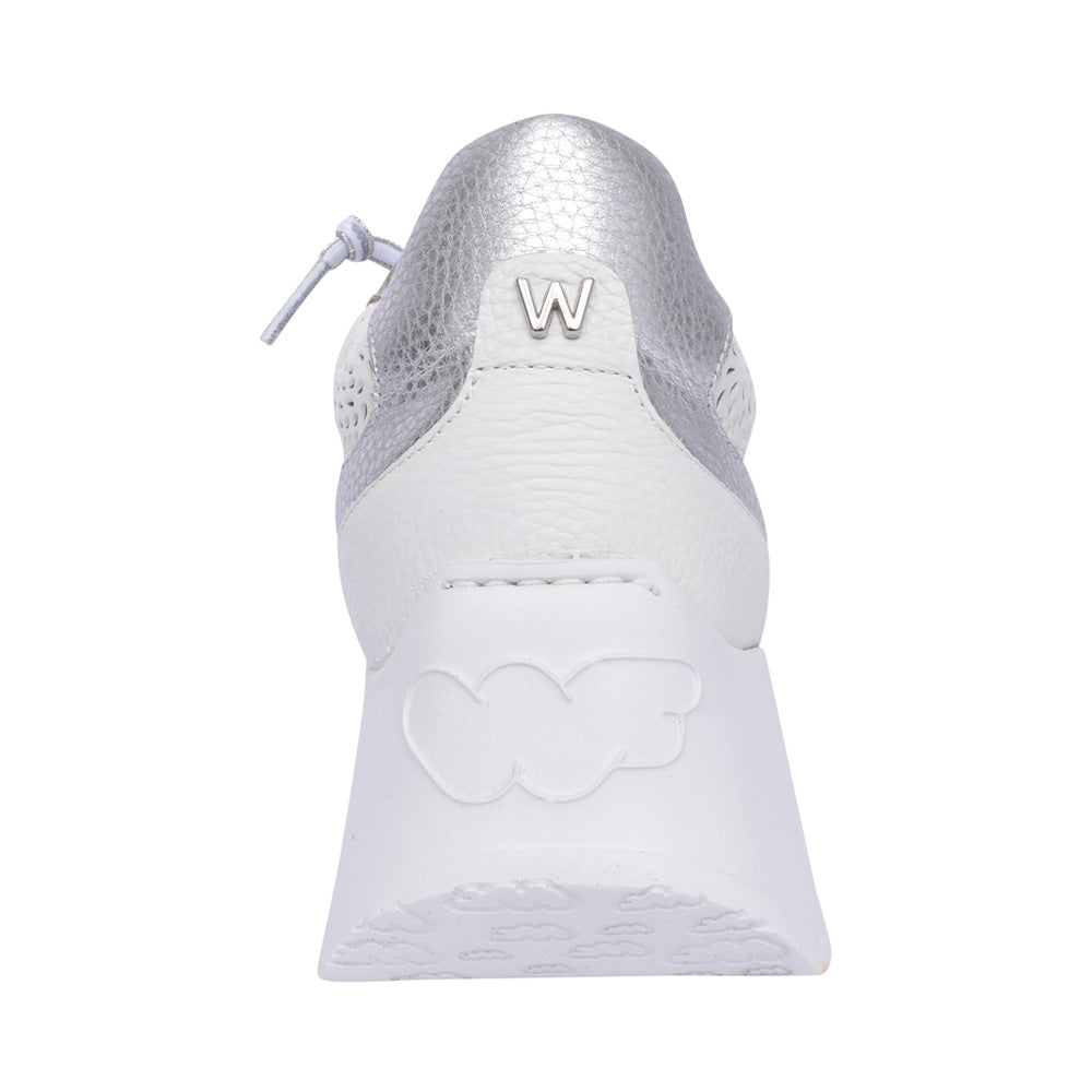 Ladies E-6740 Platform Trainer In White