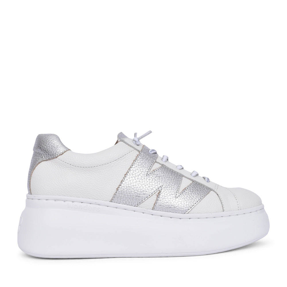 Ladies A-2650 Platform Trainer In Off White