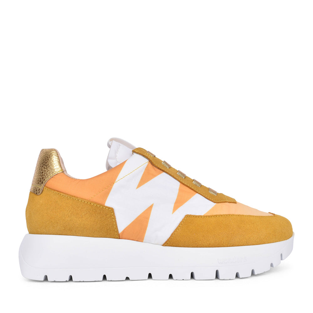 Ladies A-2463-t Platform Trainer In Yellow
