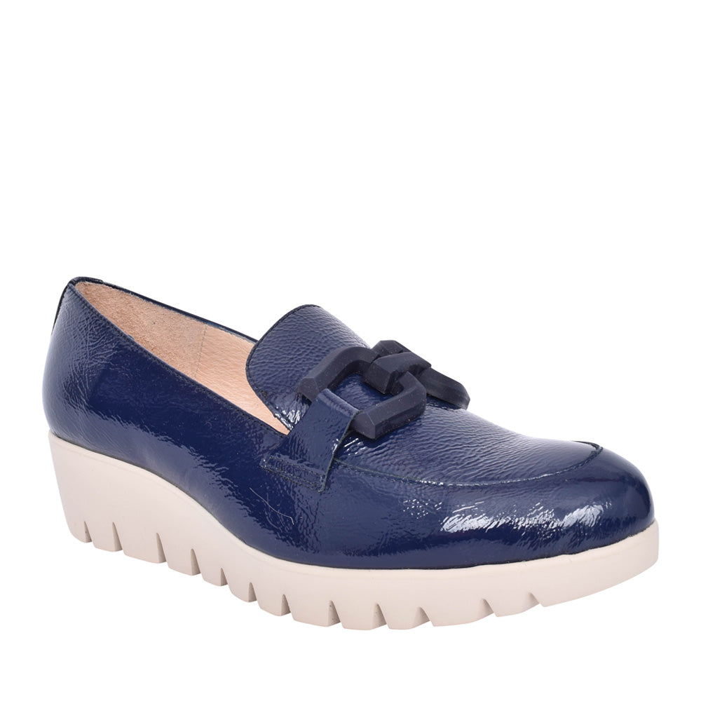 Ladies C-33311 Platform Loafer In Navy
