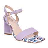 Ladies D40514 Medium Heel Sandal In Purple