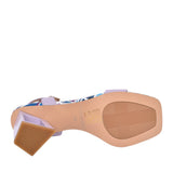 Ladies D40514 Medium Heel Sandal In Purple