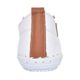 Ladies St Ives Fle030 Laced Shoe In White
