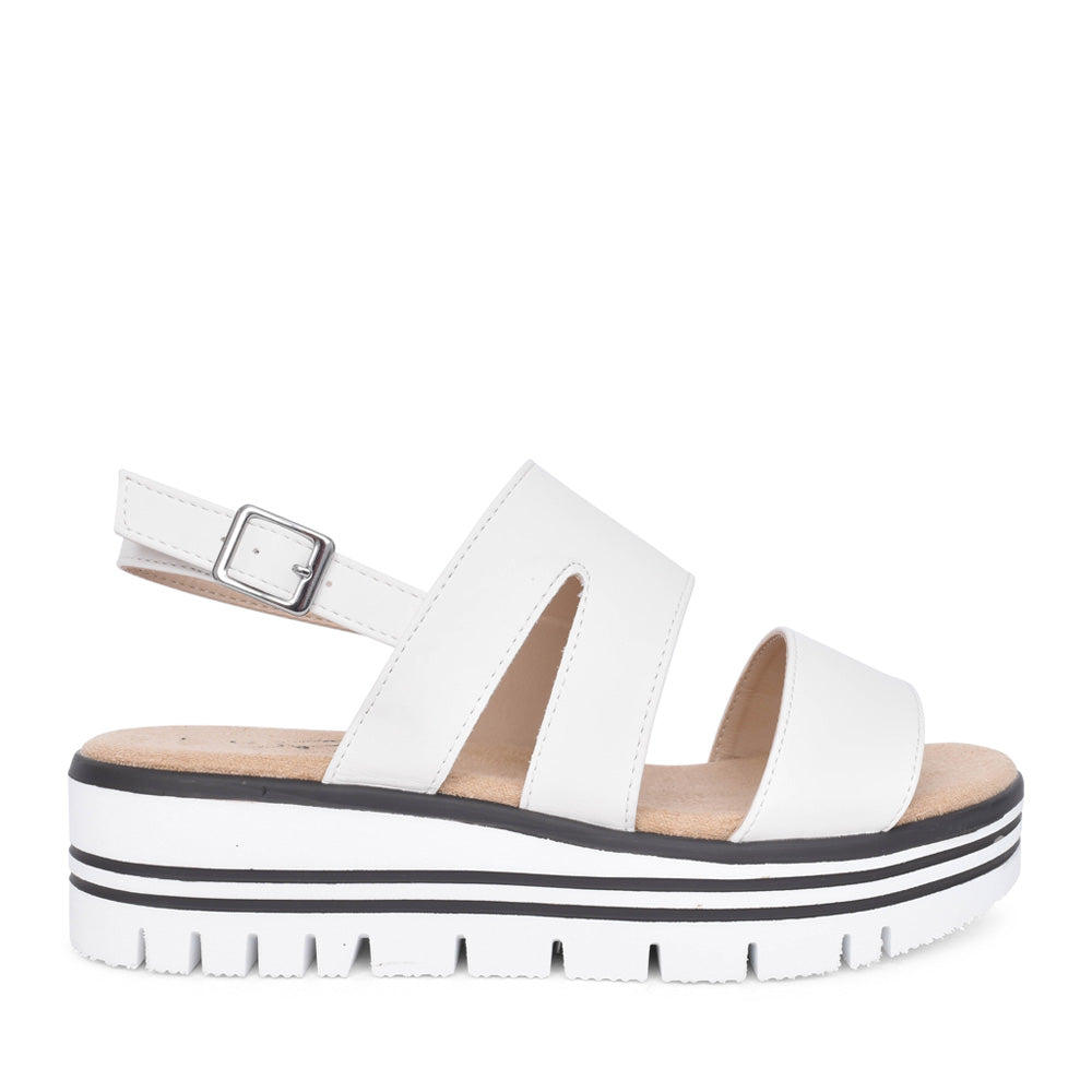 Ladies Jocelyn Jlb007 Wedge Sandal In White