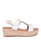 Ladies Ravena Jlh449 Wedge Sandal In White