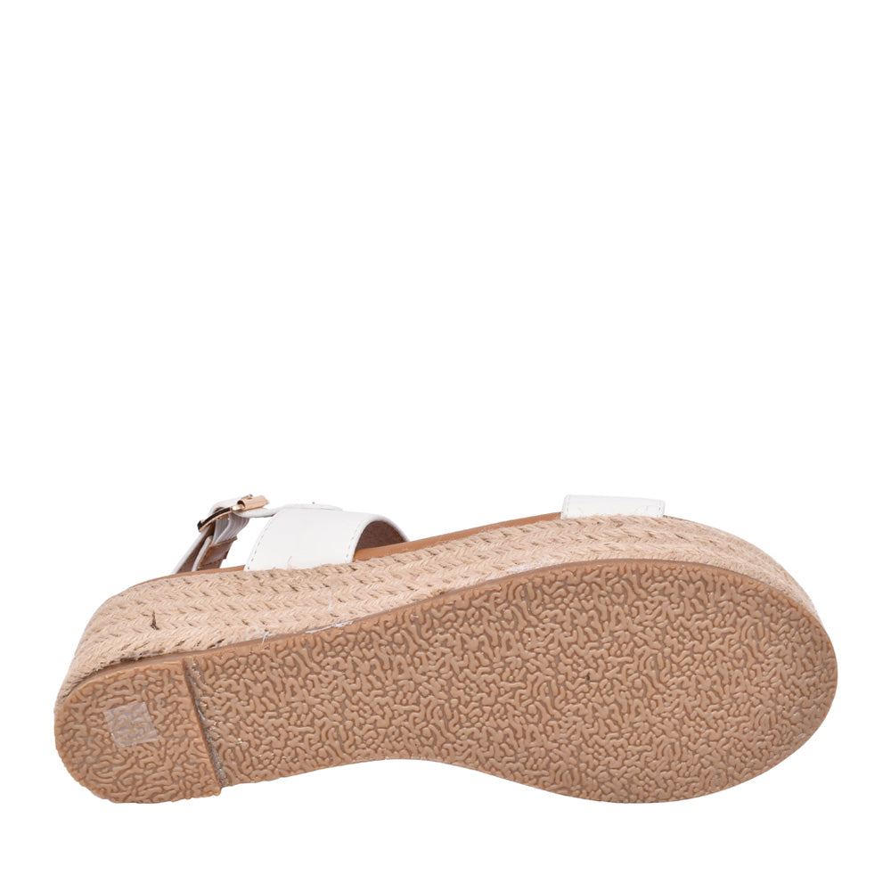 Ladies Ravena Jlh449 Wedge Sandal In White
