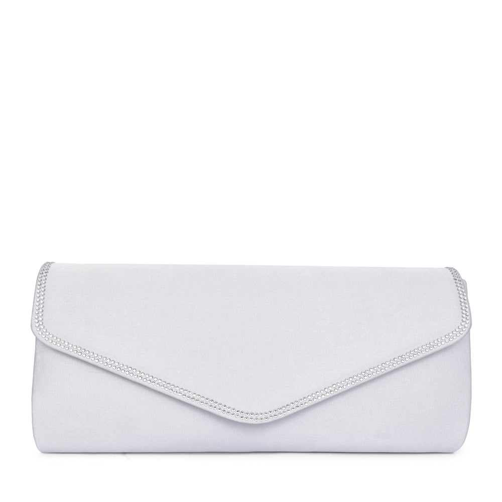 Ladies Tatiana Zlr063 Clutch Bag In Silver