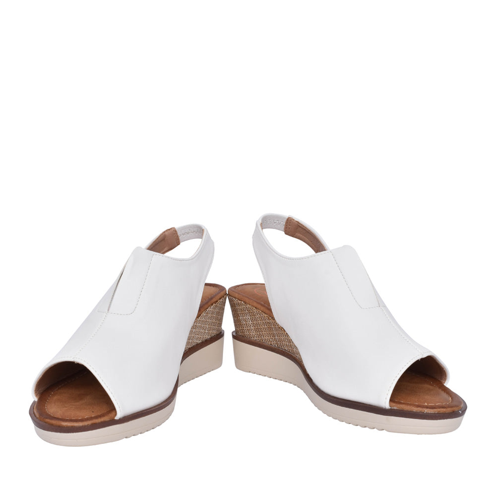 Ladies Mirfa Wedge Sandal In White