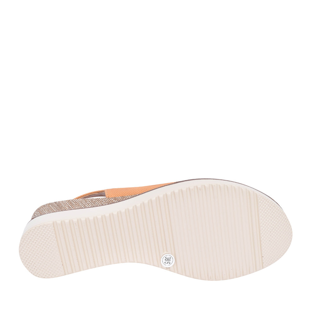 Ladies Mirfa Wedge Sandal In Yellow