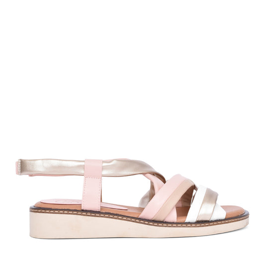 Ladies Erbil Strap Sandal In Blush