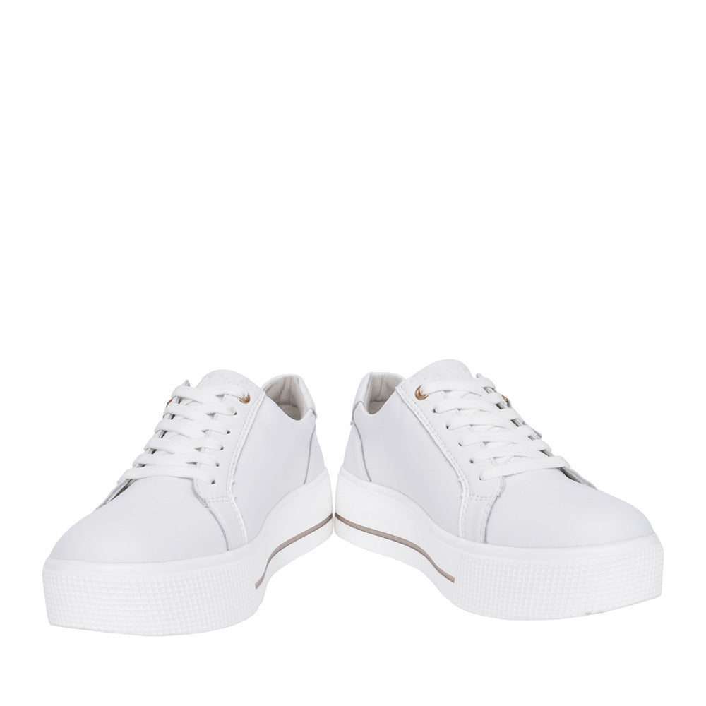 Ladies Ravenna Platform Trainer In White