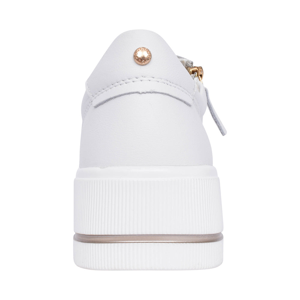 Ladies Ravenna Platform Trainer In White